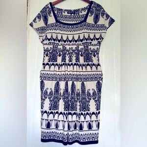 *3 for $20* PRICE DROP! Jones New York square-neck boho patterned dress, sz 14.